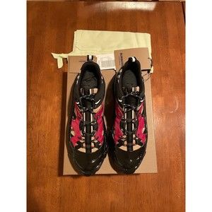 BURBERRY Men’s Arthur Check Sneakers New Box Sz 42 US 8